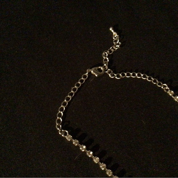 Rhinestone beauty in silver tone with cascading rhinestone rivulets - Picture 10 of 10